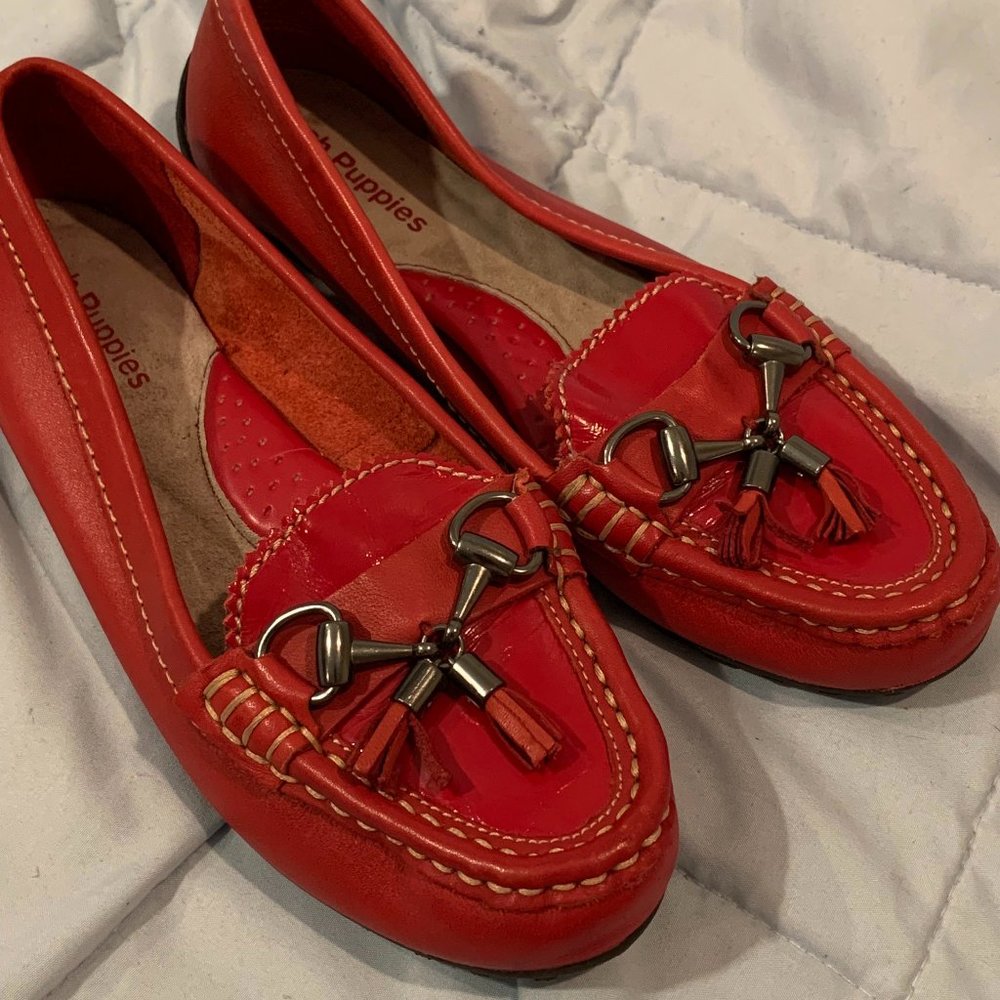 Hush Puppies RED Moccasin Loafers